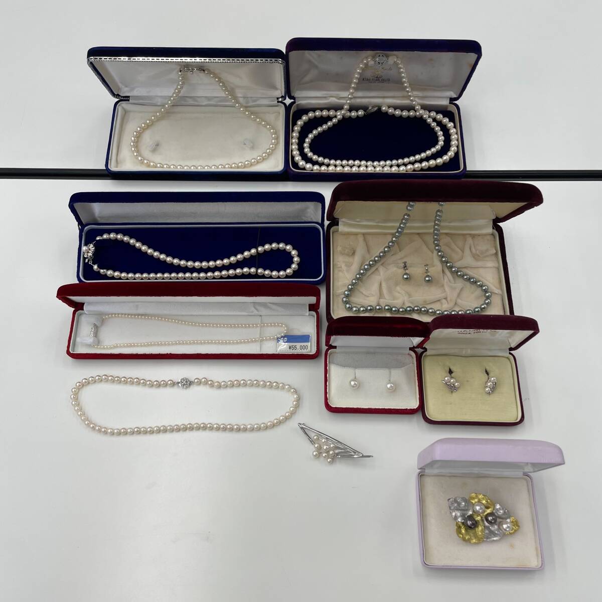伊４－５　パール　真珠ネックレス　ブローチ　イヤリング　ピアス　ミキモト　MIKIMOTO　K14WGあり　おまとめ　大量