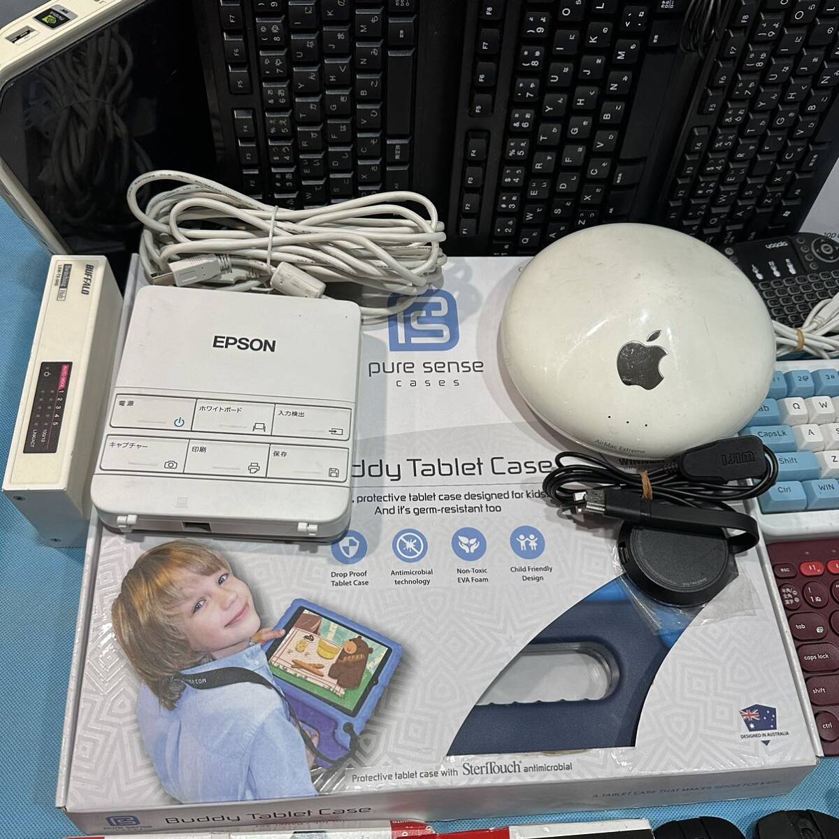 PCパーツ 周辺機器 大量 まとめ売り デスクトップPC キーボード 電子黒板 マウス など Apple AirMac Extreme echo dot EPSONなど ①の画像5