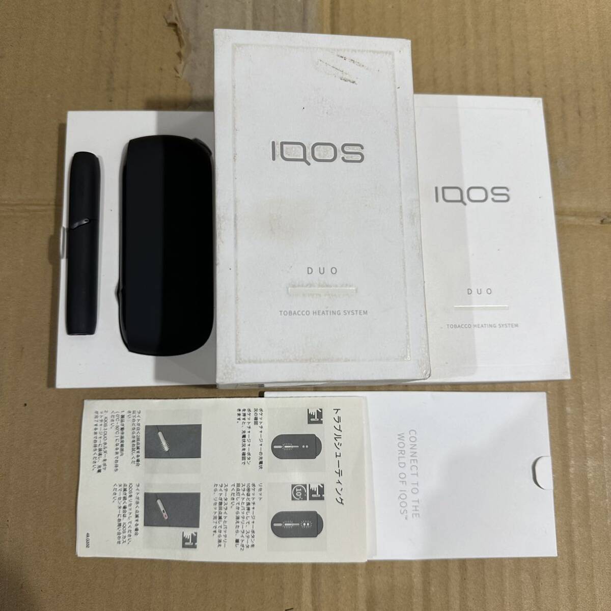 IQOS 3 DUO アイコス3 デュオ ブラック 黒 通電のみ確認済み 電子タバコ 加熱式タバコ iQOS3 DUO System 喫煙具 喫煙グッズの画像1