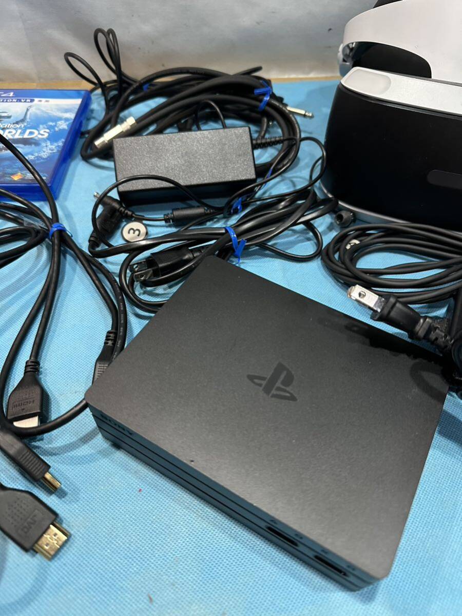 PlayStation PS4 SONY PSVR CUH-ZVR2 VRヘッドセット 本体 カメラ プロセッサーユニット ACアダプタ ケーブル ソニー PlayStationVR _画像3