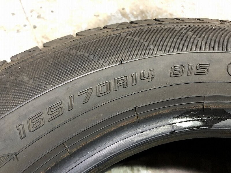 ★保管袋付★(PS6A139) 165/70R14 81S DUNLOP ENASAVE EC204 2021年 4本 夏タイヤ 送料無料の画像3