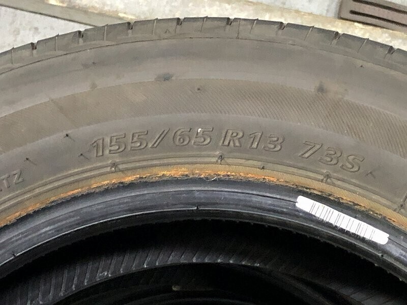 ★保管袋付★(PS5G801-12) 155/65R13 73S BRIDGESTONE NEXTRY 2020年 4本 夏タイヤ 送料無料 エッセ ワゴンRなどに_画像8