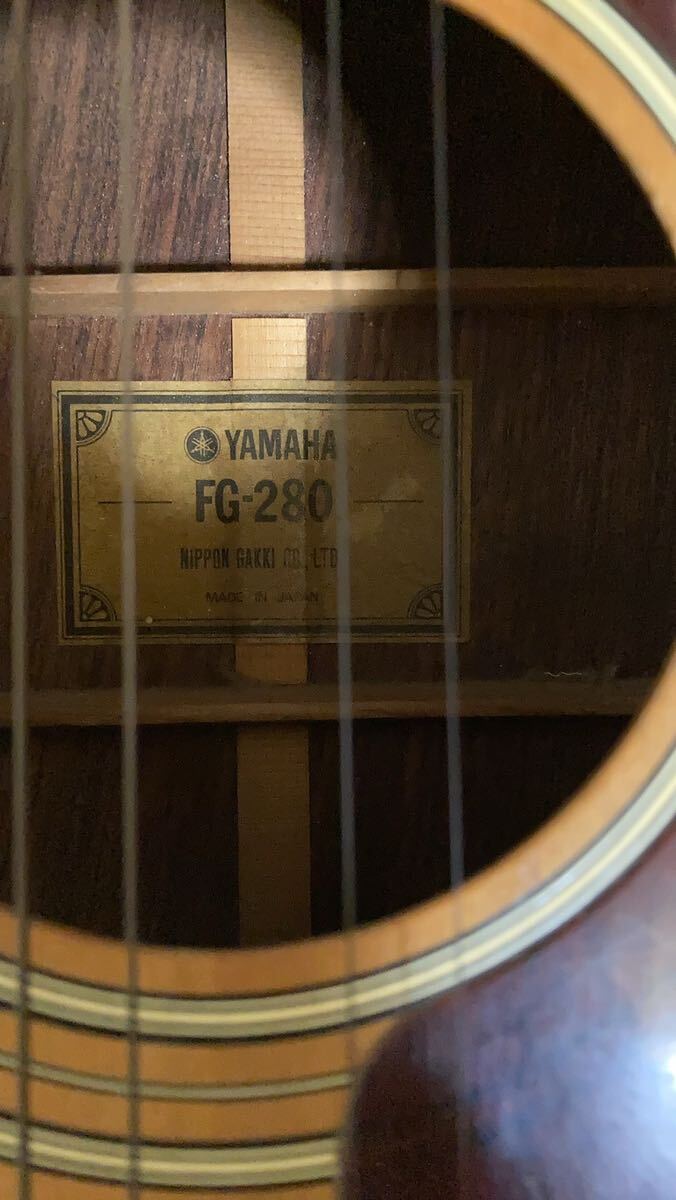 YAMAHA ヤマハ FG-280アコースティックギター 弦楽器 ジャンクの画像7