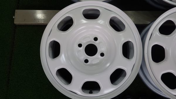 スズキ ハスラー 純正スチールホイール 15×4.5J PCD100 ＋45 4本SET 再塗装品 マツダ フレア等へ_画像2