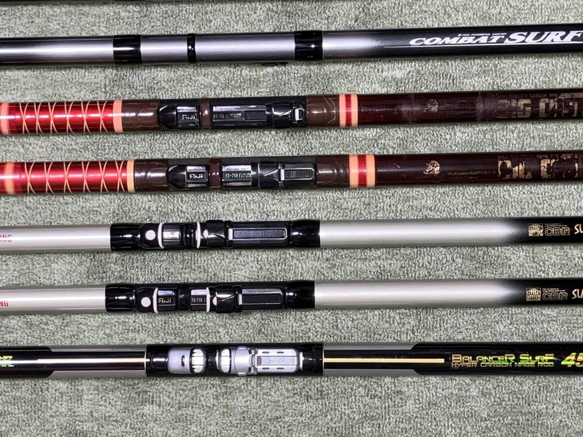 投竿 10本セット all 全オール 450 4.5m 5本継ぎ section5 サーフ アキアジ 鮭 サケ サーモン ダイワ DAIWA シマノ エアロキャスト 等 43_画像8