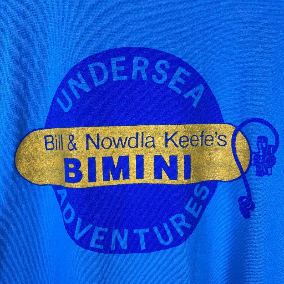 古着 90s USA製 Tシャツ 企業系 BIMINI 酸素ボンベ ブルー XL