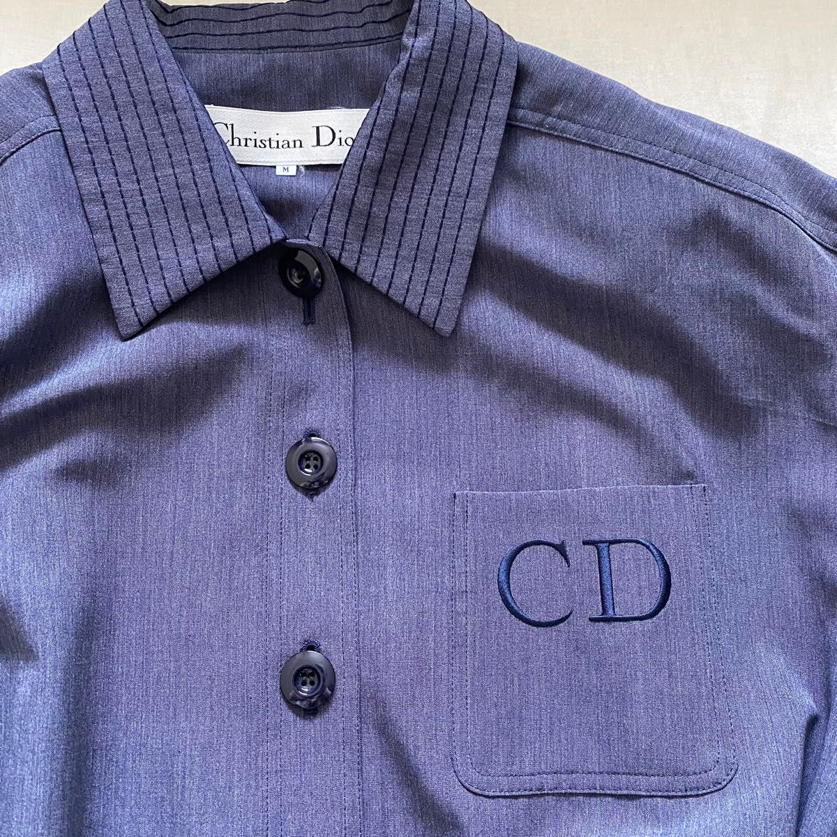 【希少】Christian Dior シャツジャケット　アイコン刺繍　ベルト　