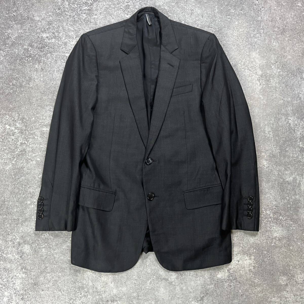1スタ Dior HOMME ディオールオム スーツ セットアップ シングルスーツ ダークグレー シルク混 163C710A2210 U6の画像2