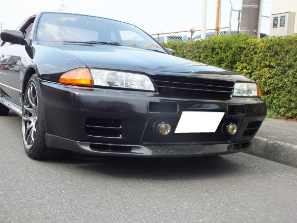 新品 スカイライン GT-R BNR32 純正形状 カーボンリップスポイラー フロントリップ エアロワークス R32_画像1