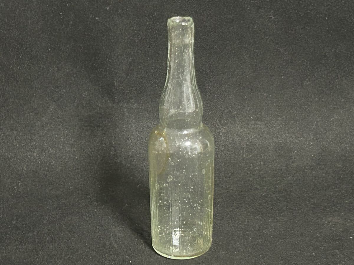 吹ガラス 時代硝子 ガラス瓶 置物 10.1cm アンティーク 大正ロマン E26_画像1