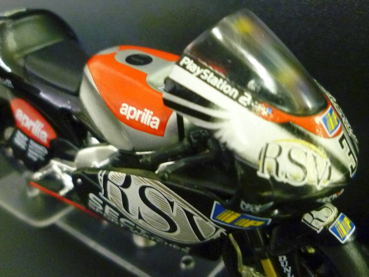 【おまけ付】1/24 アプリリア RSW250 メルコメランドリ aprilia RSW 250 　2002 MotoGP ☆ライダー＆マシ－ン解説冊子付き外箱おまけ_画像7