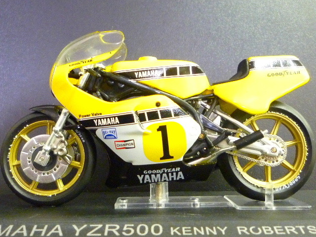 【未開封品】1/24 ヤマハ YZR500 #1 ケニーロバーツ YAMAHA YZR 500 1979 MotoGP ixo 未展示品 ☆ライダー＆マシ－ン解説冊子付き外箱付_サンプル画像