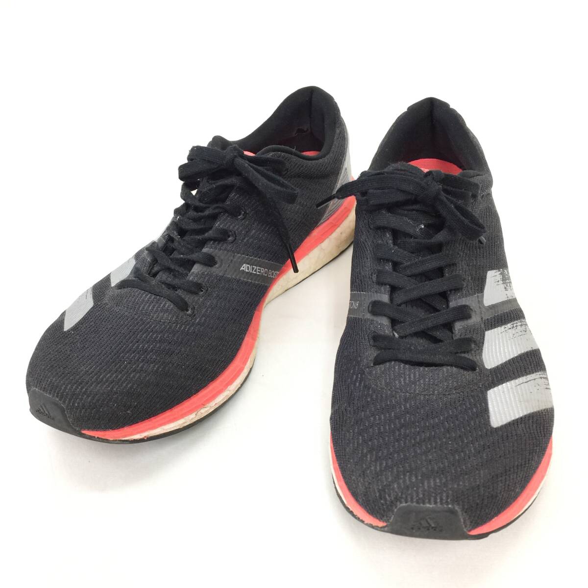 117 adidas アディダス adizero Boston 8 WIDE アディゼロ ボストン 8 ワイド EE4991 ランニングシューズ 靴 メンズ 25.5cm ブラック 黒の画像1