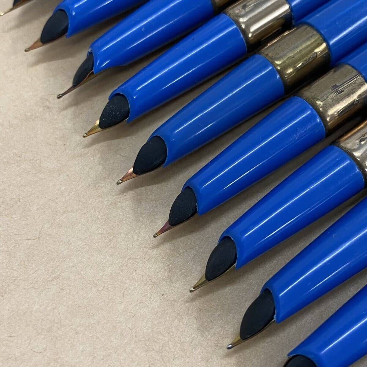 877万年筆 ペン先 ペン芯 コンバーター SUPER WORLD QUEEN PEN 胴軸 青 ブルー 重量約535g 60本セットキャップ欠品 筆記具 筆記用具 の画像6