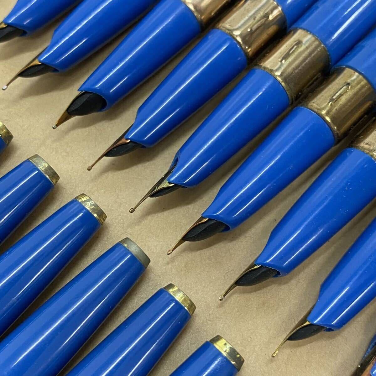 877万年筆 ペン先 ペン芯 コンバーター SUPER WORLD QUEEN PEN 胴軸 青 ブルー 重量約535g 60本セットキャップ欠品 筆記具 筆記用具 の画像7