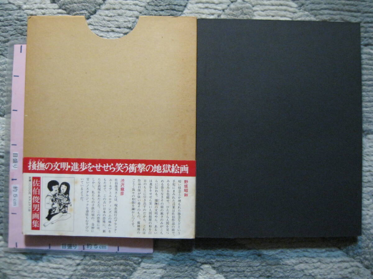 佐伯俊男画集 1970年5月20日発行 アグレマン社 (帯・筒状の外箱・赤い別紙のコメント付き/大型画集)_画像2