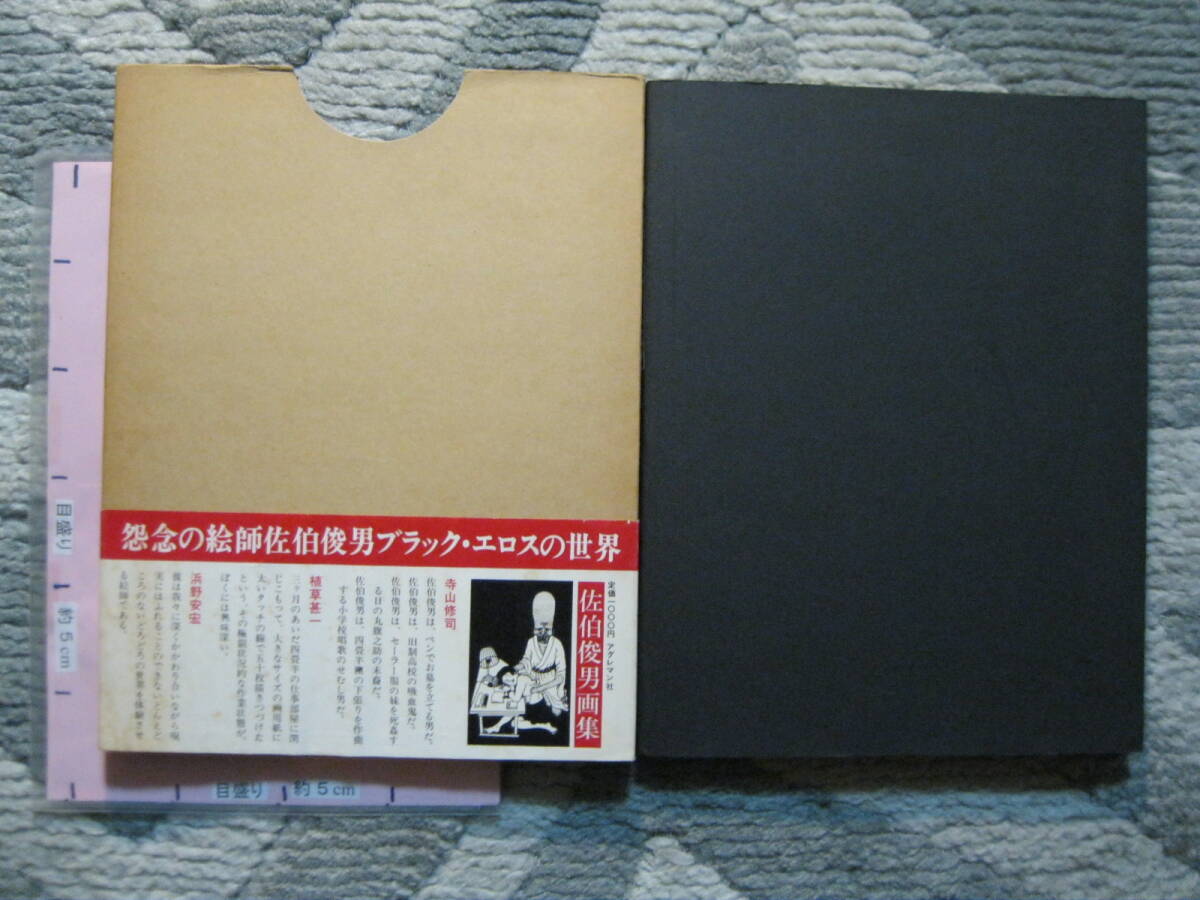 佐伯俊男画集 1970年5月20日発行 アグレマン社 (帯・筒状の外箱・赤い別紙のコメント付き/大型画集)_画像1