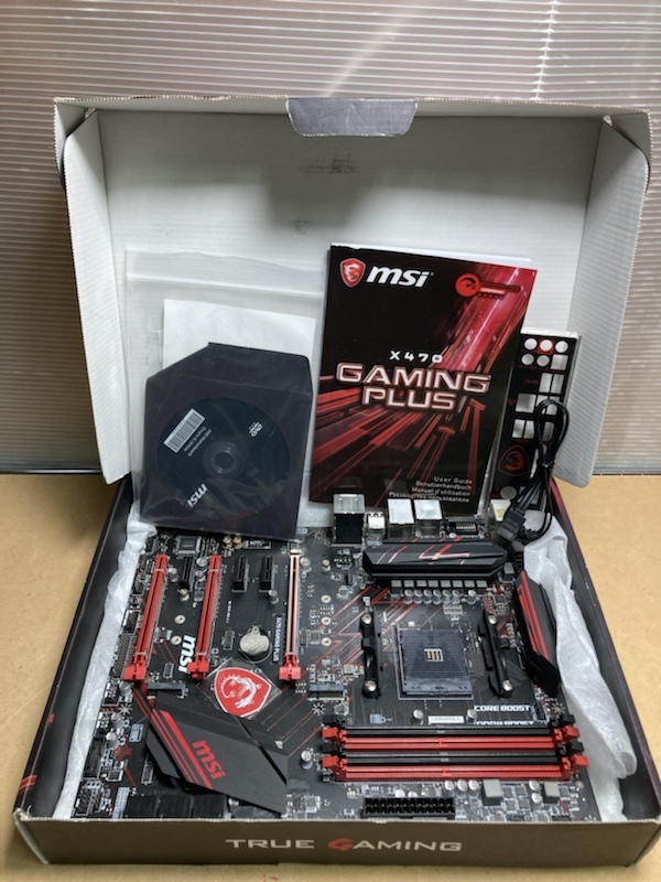 ジャンク　MSI AMD X470チップセット搭載 ATXマザーボード X470 GAMING PLUS AM4ソケット 240325SK150397_画像1