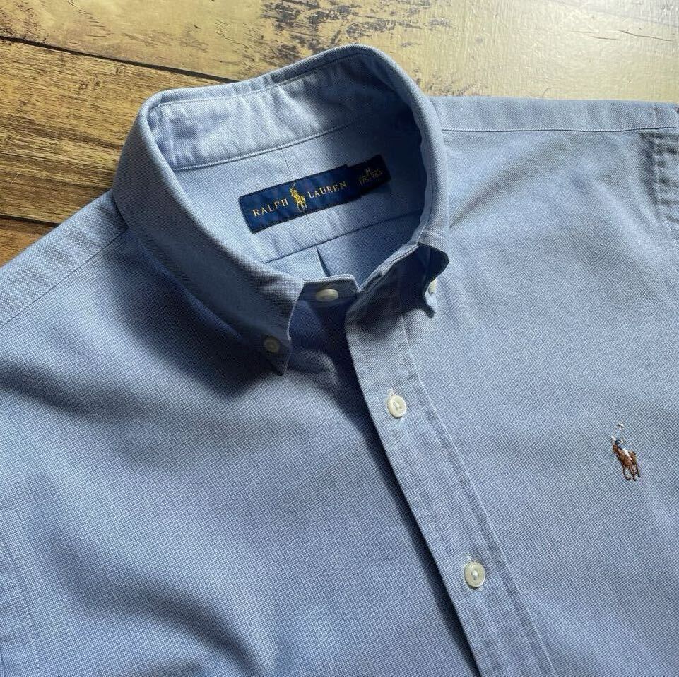Polo Ralph Lauren ポロラルフローレン オックスフォード ボタンダウンシャツ ブルー Mサイズ （日本Lサイズ相当）_画像1