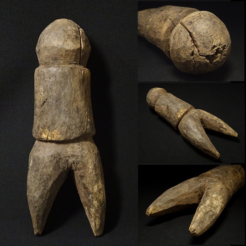 慶應◆プリミティブアート 西アフリカ トーゴ共和国モバ族 木彫人形 Ticheri 守護神 民族芸術の画像1