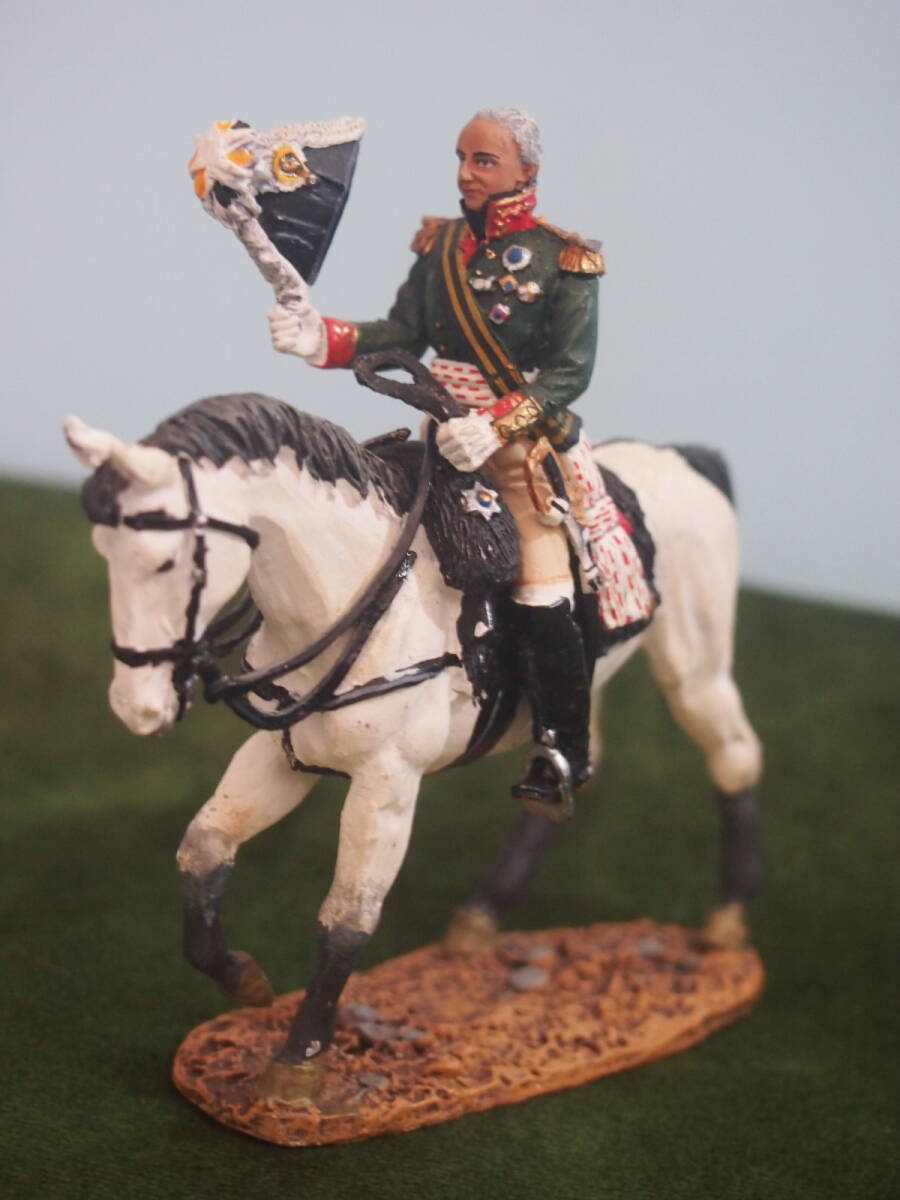 1/32 DEL PRADO製 金属フィギュア ナポレオン戦争時代 イギリス軍側 イギリス騎馬兵・ロシア元帥騎馬 3体セット  14  54mm の画像6