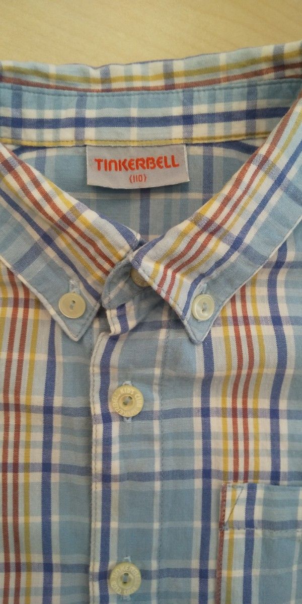 TINKERBELL  ティンカーベル  半袖チェックシャツ   110cm