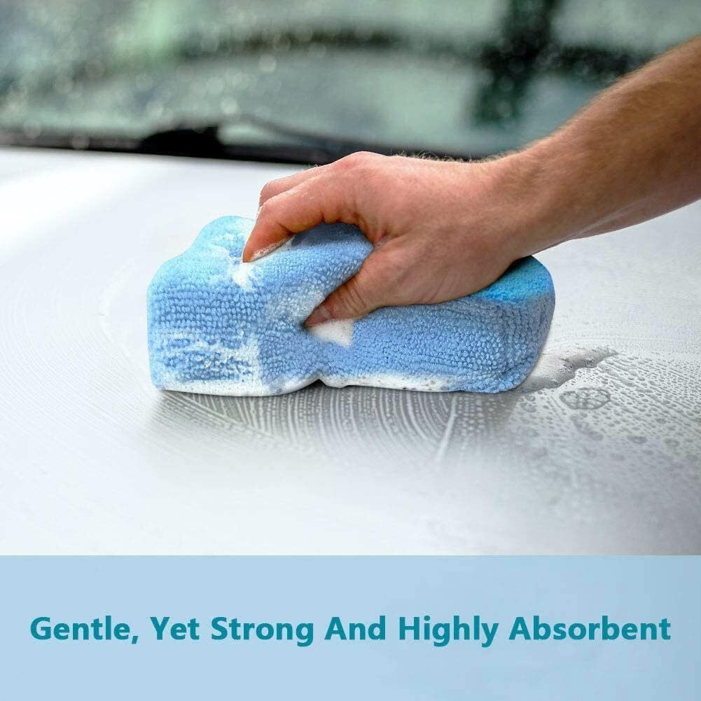  microfibre 8 piece car wash sponge 10 piece set microfibre polisher buffing soft car bike coating uro