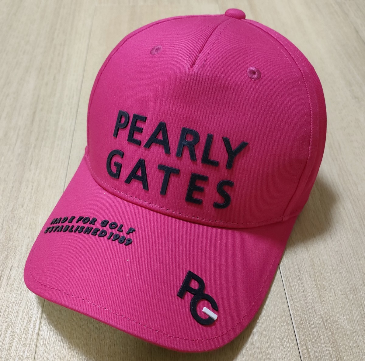 【新品】【正規品】パーリーゲイツ　PEARLY GATES　ゴルフ　キャップ　メンズ　ピンク_画像1