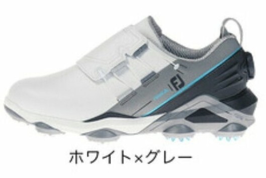 【新品】FootJoy フットジョイ ゴルフシューズ ツアーアルファ BOA メンズ ホワイト/グレー 26.5cmの画像6