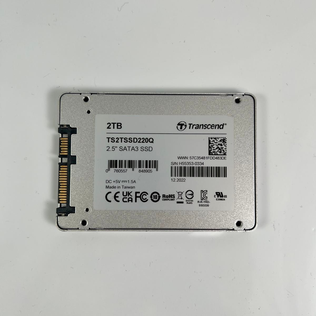 動作確認済み Transcend 2TB SATA SSD TS2TSSD220Q