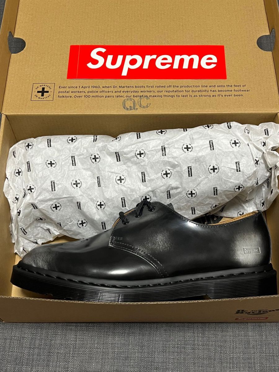 27cm 黒 Supreme Dr.Martens 1461 3-Eye Shoe Black シュプリーム ドクターマーチン