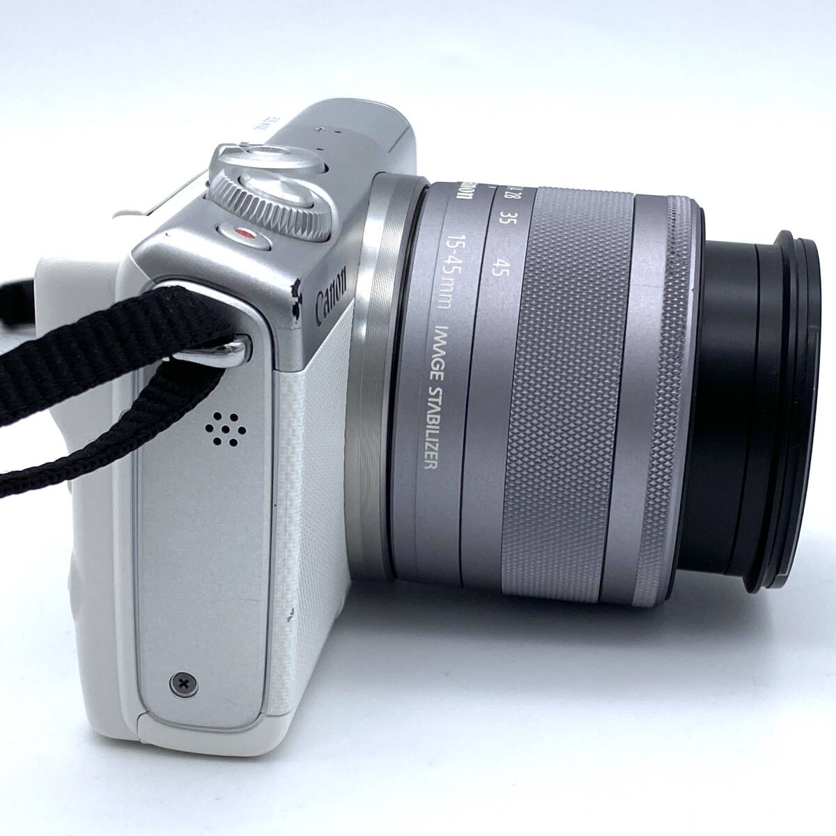 HY1463■【稼働】CANON キヤノン EOS M100 ミラーレス カメラ レンズ CANON ZOOM LENS EF-M 15-45mm 1:3.5-6.3 IS STM 説明書 保証書_画像5