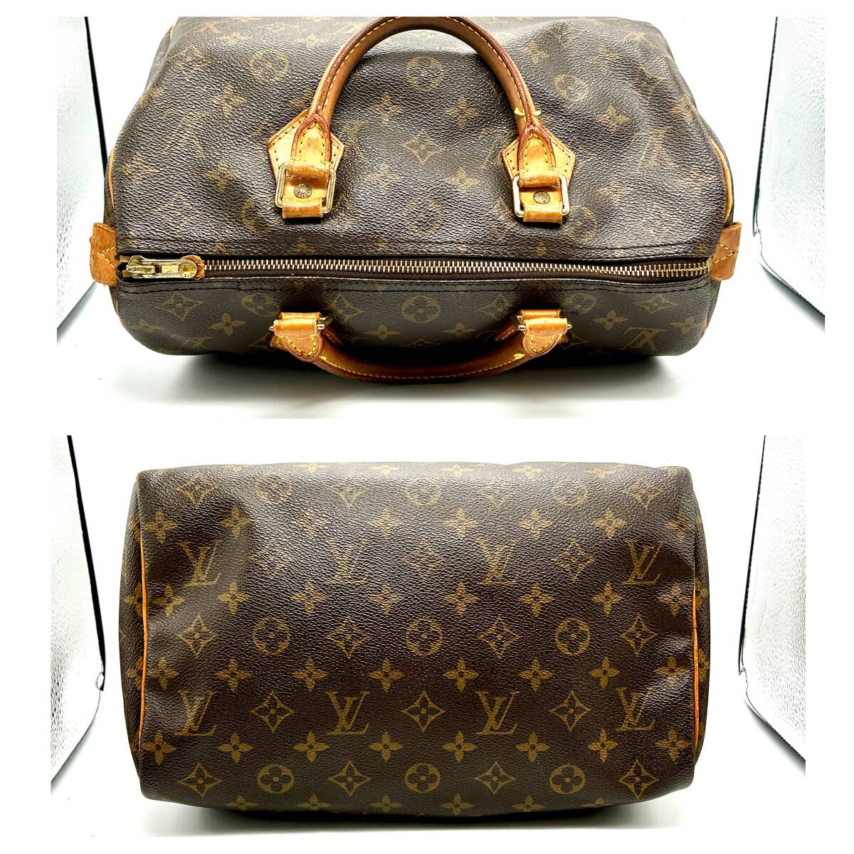 AY0931■LOUIS VUITTON ルイヴィトン LV モノグラム スピーディ 30 Bag バッグ 鞄 ミニボストン 南京錠 カデナ 鍵 キー あり TH0032の画像5