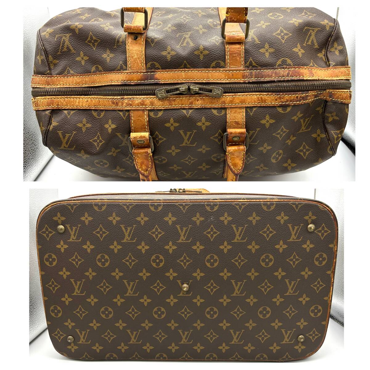 AY0919■LOUIS VUITTON ルイヴィトン モノグラム サックスポーツ 844 ボストンバッグ トラベルバッグ ※リペア、変色、破れありの画像6