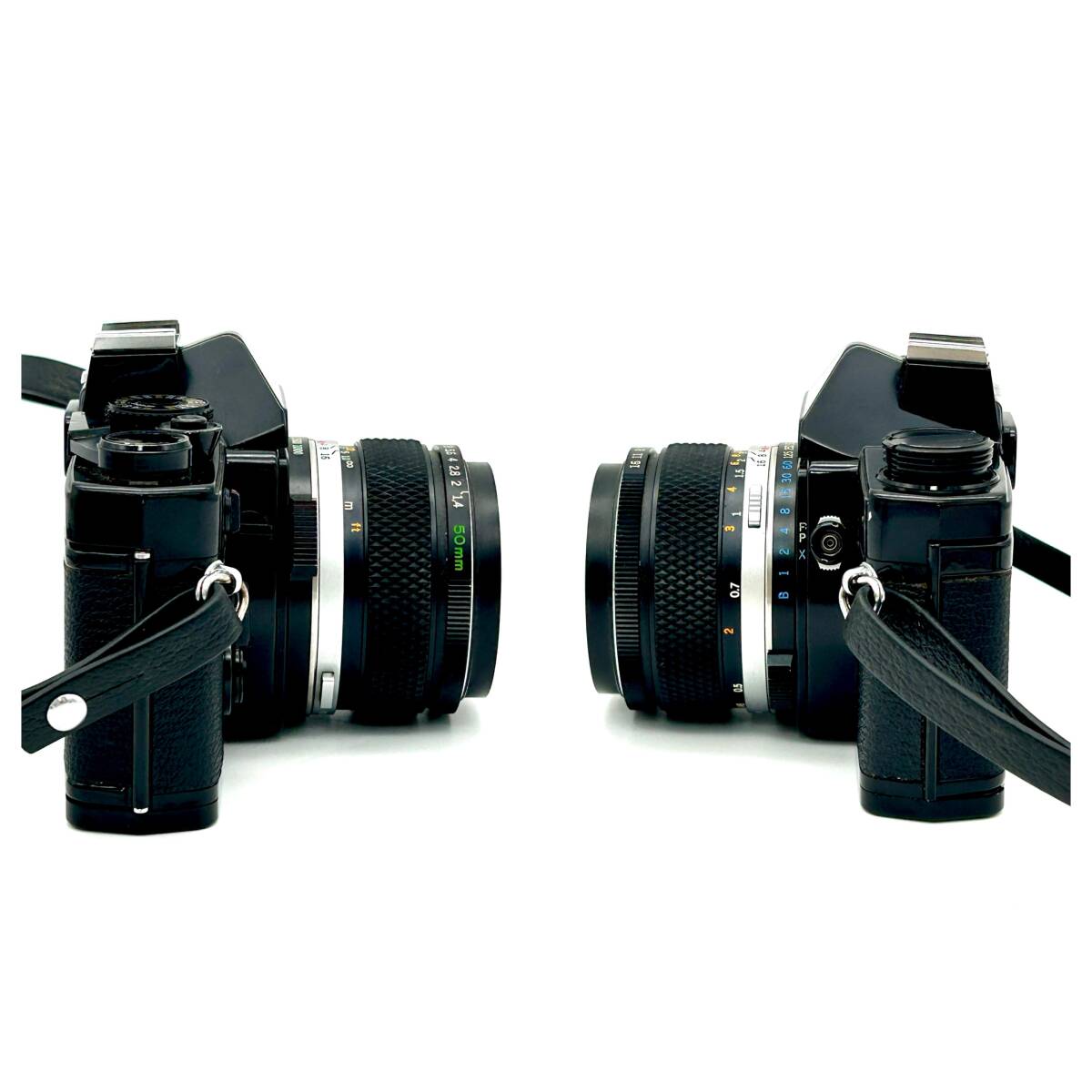 TY1129■OLYMPUS カメラ ＋ レンズ 2個 セット オリンパス OM-1 CAMERA フィルムカメラ ブラック 黒 1:1.4 50mm / 1:3.5 135mm の画像4