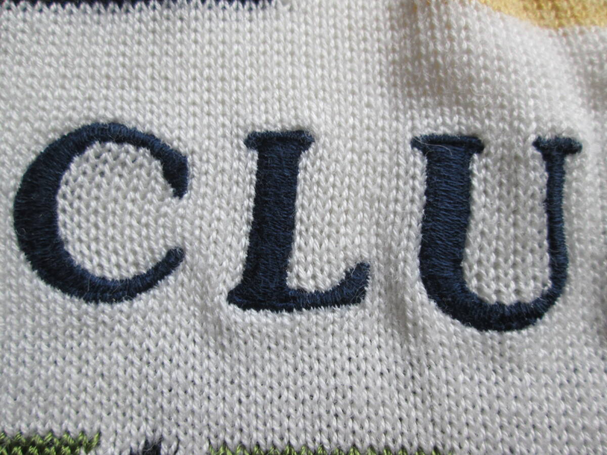 * Dolce Club DOLCE CLUB knitted short sleeves made in Japan men's =M~L rank dog up like embroidery cotton flax world [ mail outside fixed form use possibility ]