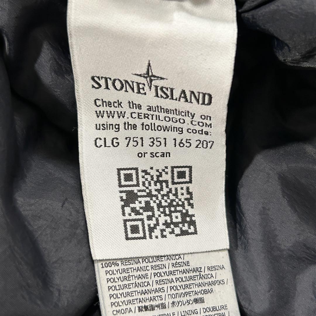 ストーンアイランド ダウンジャケット フード XL ネイビー STONE ISLAND ワッペン 腕章 大きいサイズ ビッグ ストリート カジュアル_画像8