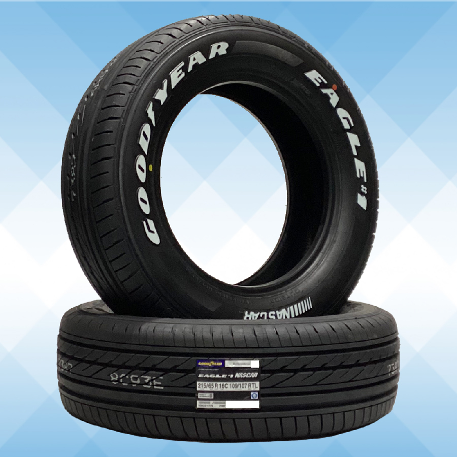 送料無料 215/65R16C 2本 グッドイヤー ナスカー ホワイトレター 215/65R16C 2本グッドイヤーナスカーホワイトレター