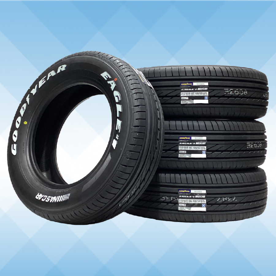 215/65R16C 109/107R RWL GOODYEAR グッドイヤー ナスカー EAGLE #1 NASCAR 24年製 正規品 ホワイトレター 送料無料 4本税込 \67,800より1の画像1