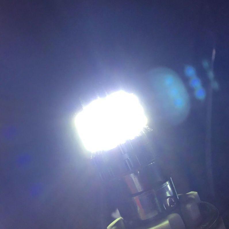 超絶爆光 S25 シングル LED 180°平行ピン バックランプ 3030チップ 24連 12V ホワイト 2個セット_画像4
