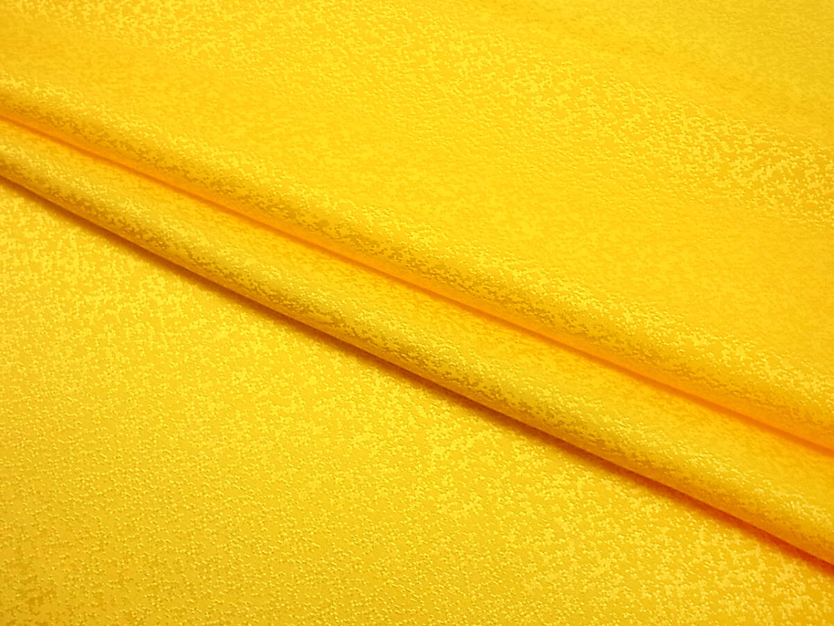 nr036-c ◆京染め・黄色・長襦袢地・蝋吹雪・160 cm ◆正絹はぎれの画像8