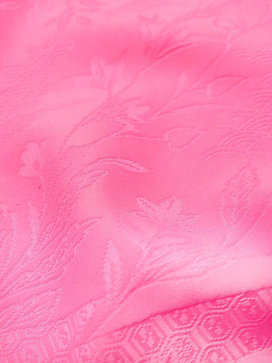nr037-b ◆京染め・ピンク・ 裂取り古典〈1 m/延長可〉◆正絹はぎれの画像6