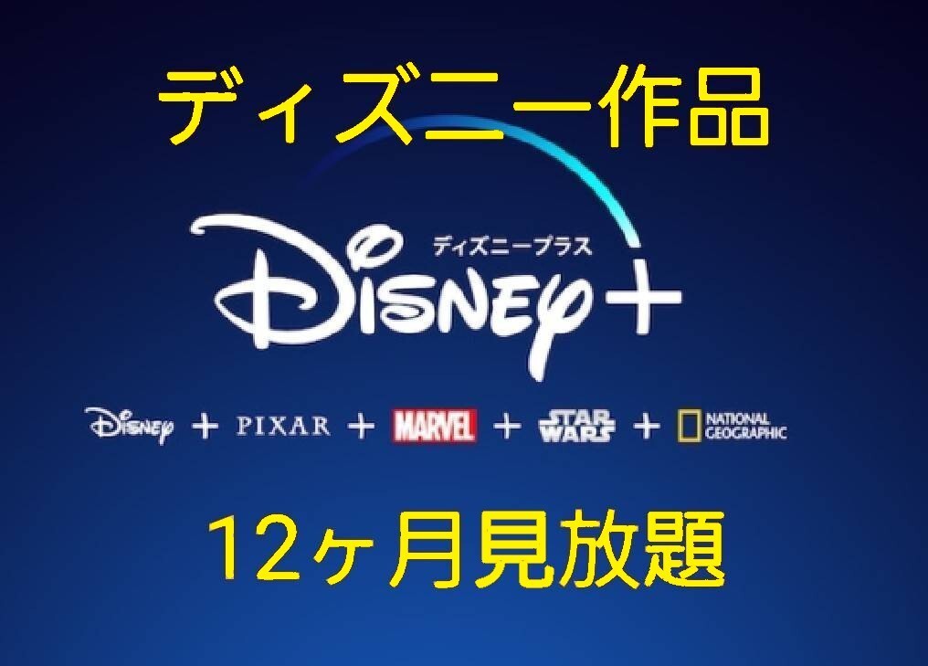 ディズニープラス Disney+ プレミアム 1年 4K画質 12ヶ月 映画 ドラマ アニメ マーベル ファミリー キッズ 作品 見放題 パスの画像1