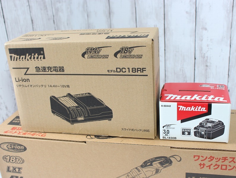 【即決・新品】makita マキタ 充電式クリーナ CL286FDZW 急速充電器(DC18RF) + 純正バッテリー(BL1830B) 付き ③ 領収書発行可能_画像2