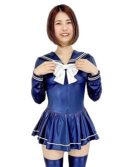 * сделано в Японии оригинал *[wbb-9566 super мокрый длинный рукав sailor Leotard темно синий /3L] глянец эластичность Fit sexy fechi костюмированная игра 