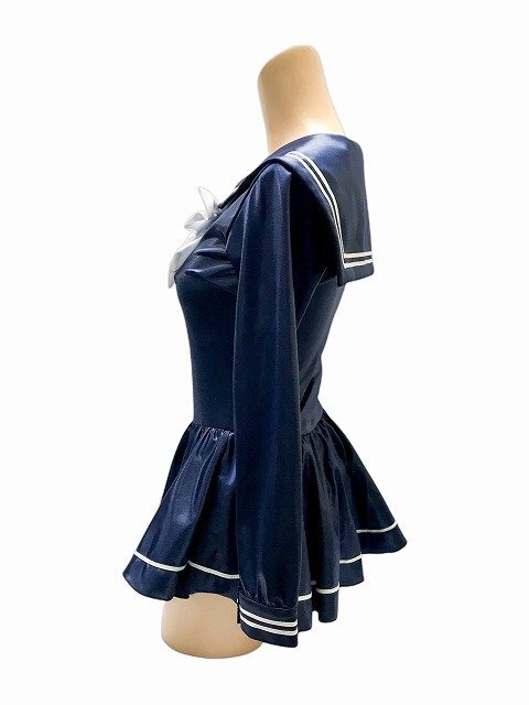 * сделано в Японии оригинал *[wbb-9566 super мокрый длинный рукав sailor Leotard темно синий /3L] глянец эластичность Fit sexy fechi костюмированная игра 
