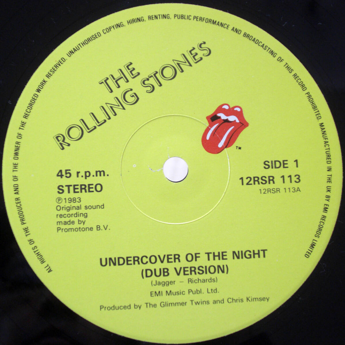 UK RS 12" ORIG　★　ROLLING STONES / UNDERCOVER OF THE NIGHT(dub)　★ 美品　_画像2