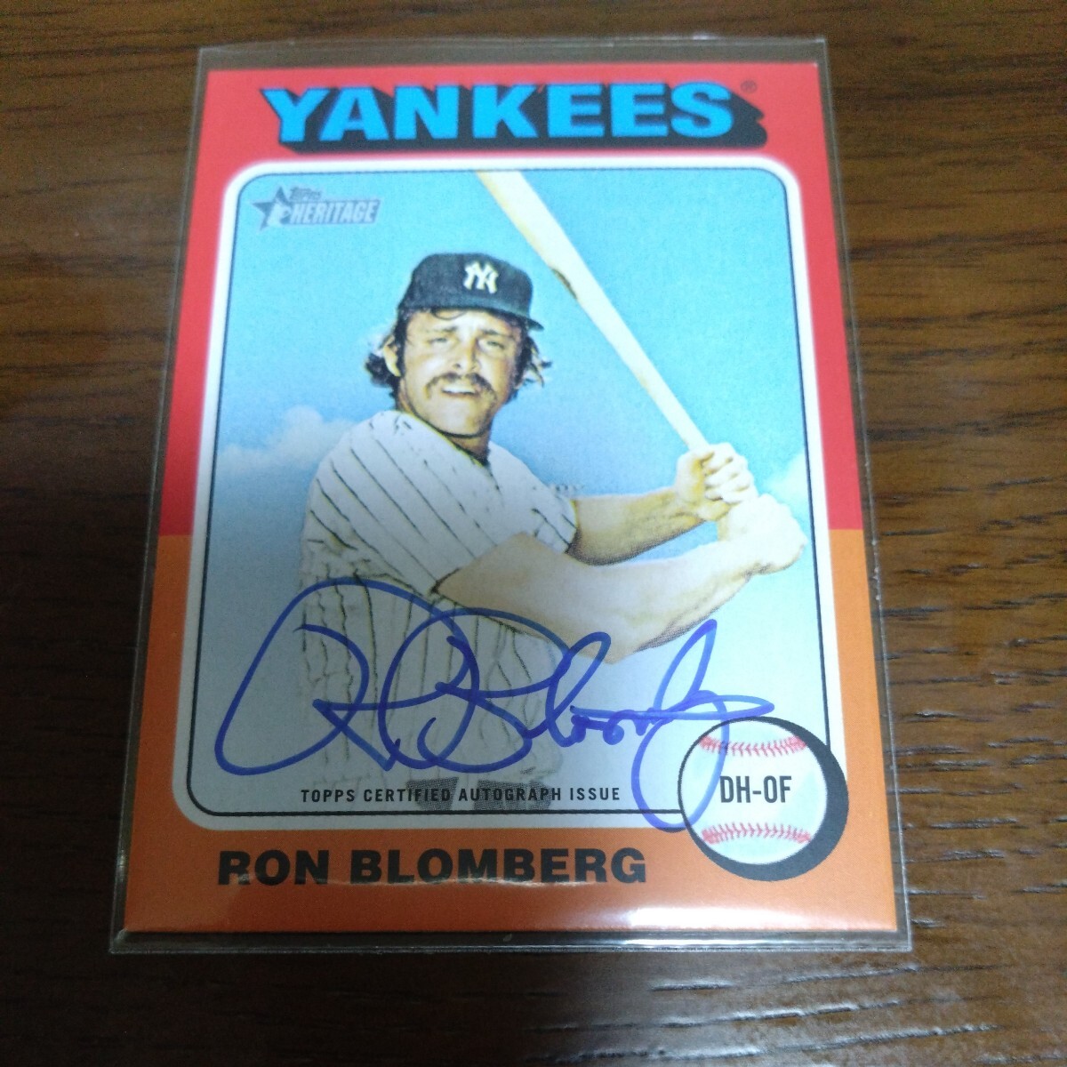 2024 TOPPS HERITAGE BASEBALL RON BLOMBERG 直筆サインカード ニューヨーク・ヤンキース_画像1