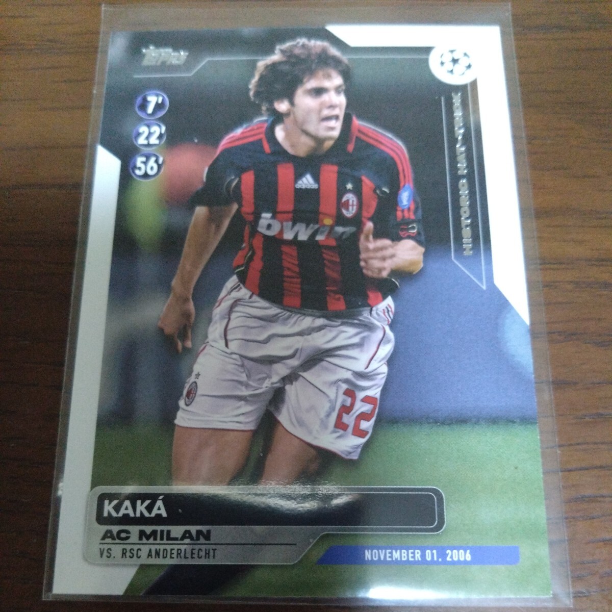 2023-24 Topps UEFA Club Competitions KAKA AC Milan historic hat-trick_画像1