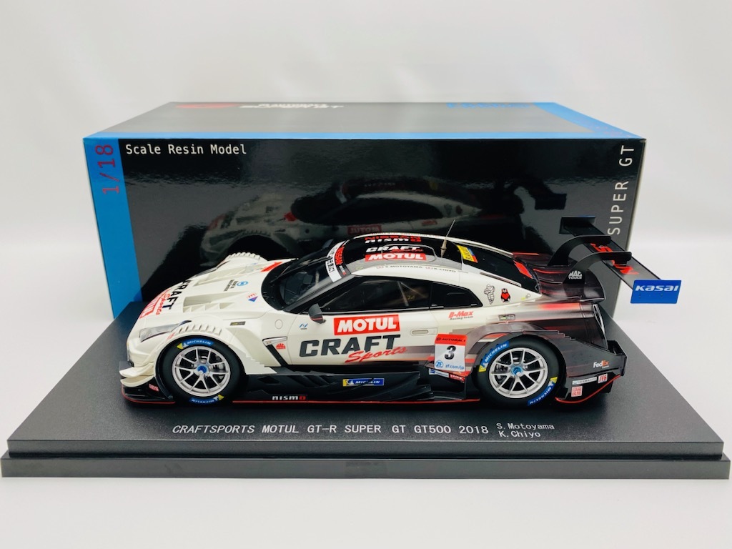 未使用【絶版】EBBRO　エブロ　1/18　CRAFTSPORTS MOTUL GT-R No.3　SUPER GT500 2018　クラフトスポーツ モチュール　【81127】_画像2